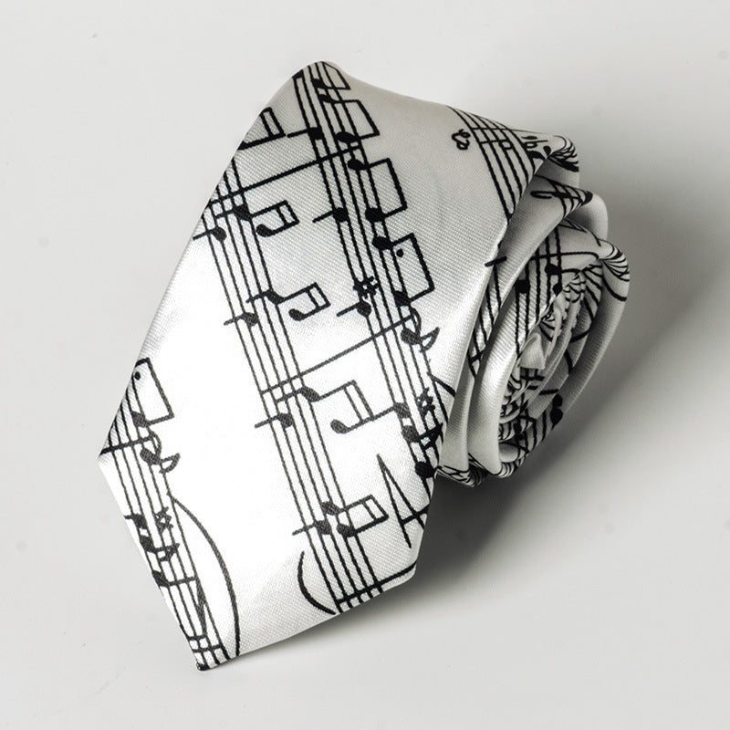 Music-Themed Skinny Tie