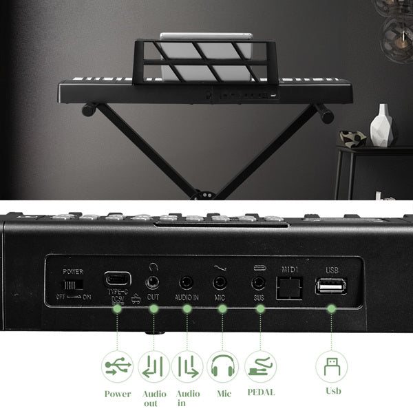 GPP-204 Ultra-Portable Foldable 61-Key Digital Piano