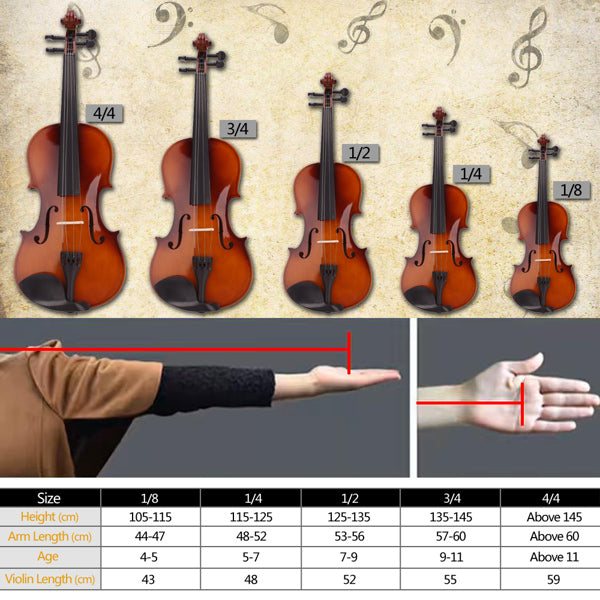Glarry GV100 Solid Wood Acoustic Violin Premium Pack