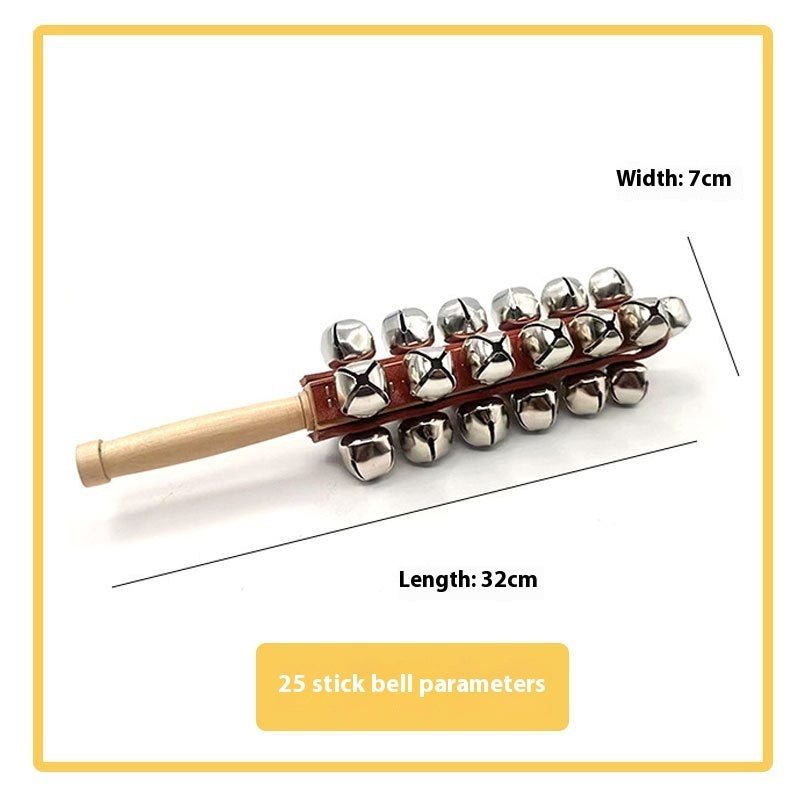 Orchestral 25-Bell Wooden Hand Sleigh Bell