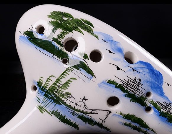 Imperial Blossom Hand-Painted 12-Hole Porcelain Ocarina