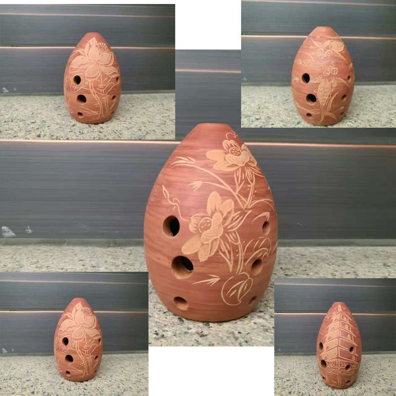Terracotta Artisan Eight-Hole Xun