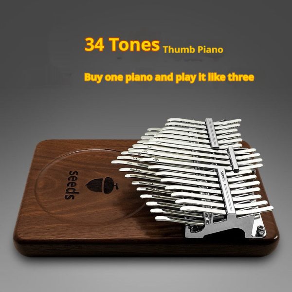 Seeds “Pisces” 34-Tone Chromatic Black Walnut Kalimba